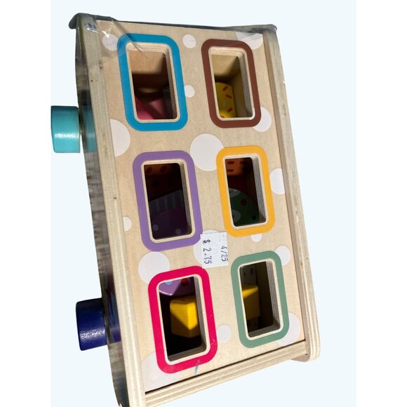 Wooden Ice Cream Pull Along Truck Toy With Magnetic Building Ice Cream Blocks - Picture 2 of 16